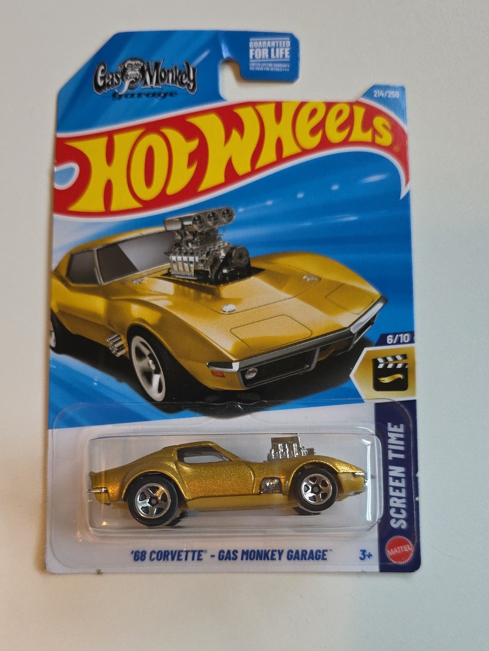 Hot Wheels '68 Corvette - Gas Monkey Garage in Gold - Screen Time